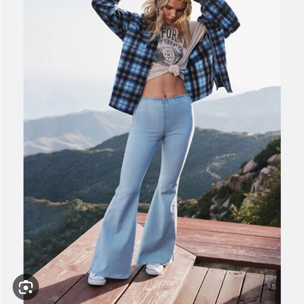 {Forever 21} Flare Jeans with elastic waist